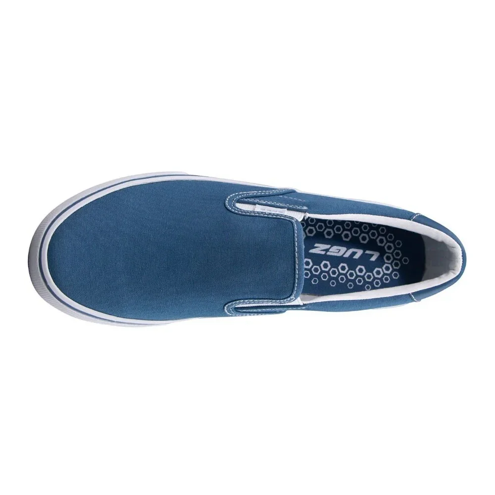 Lugz Clipper Mens Slip On Canvas Sneakers Blue White Size 13 NO BOX